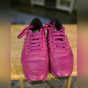 Pre-owned Valentino Garavani Rockstud Pink Leather Trainers | ModeSens
